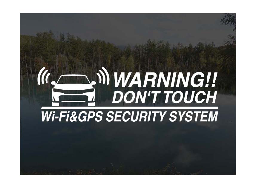シビック FL1/FL4 後期用Wi-Fi & GPS セキュリティーステッカー3枚セットアトリエDOMオリジナル[職人手作り](2)