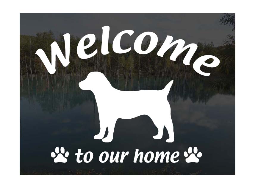 ジャックラッセルテリアWelcome ステッカー屋外用 ウェルカム いらっしゃいませ犬 ステッカー シール ..
