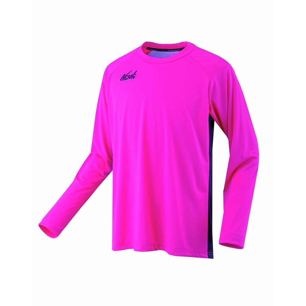 【SALE】ニシスポーツ NISHI グラフィック ライト スリムシルエット ロングスリーブ Tシャツ ピンク×ブラック N62-721-6507 ユニセックス
