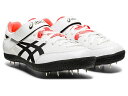 商品説明 商品名 アシックス ヒートフライ [ASICS HEATFLY] 品番 1093A136-100 カラー ホワイト×ブラック アッパー 合成繊維製 アウターソール 合成底 ■スパイク:金属製（鉄）＝アンツーカー用12mm：取り替え式 インソール 取り替え不可 重量 約304g(26.0cm当社計測時) 原産地 ベトナム製 備考品 ■オールウェザー／土助走路兼用：槍投げ（ジャベリックスロー）・走高跳 ■付属品:シューズ袋（中国製）・ハンドル（台湾製）・ピンカバー(中国製) 商品解説 ■オールウェザー／土助走路兼用：槍投げ・走高跳 ■走り高跳びとやり投げの選手のために開発されたHEAT FLYトラック＆フィールド競技用シューズはサポート力を発揮する耐久性に優れたデザインが特徴です。足首ベルトと、シューレースシステムに搭載されたDYNAWRAP&#8482;テクノロジーにより、前足部と中足部の安定性を追求します。 　　　