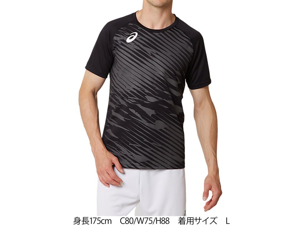 アシックス [asics] グラフィックショートスリーブトップ ユニセックス 2093A044 パフォーマンスブラック (001)