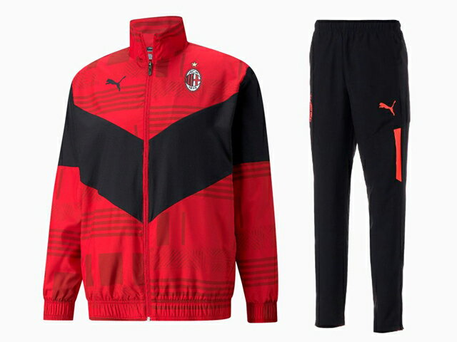 プーマ/PUMA 21/22 ACミラン ACM プレマッチ ウーブンスーツ ブラック 765055-02/768136-04 AC MILAN