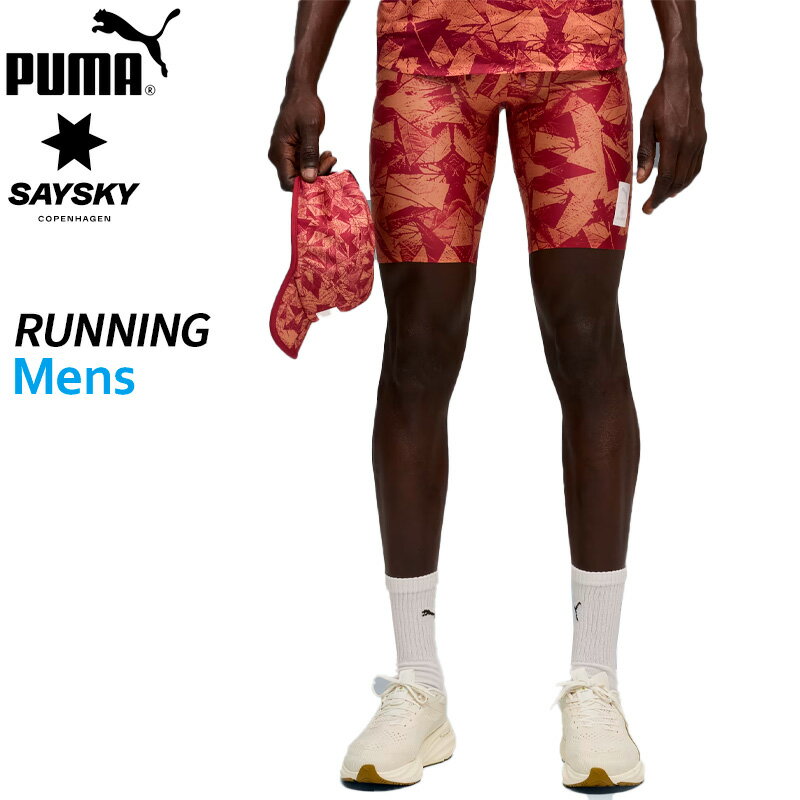 25AW｜10月25日発売 プーマ puma M PUMA X SAYSKY ショートタイツ AOP 52783290 メンズ ランニング ウエア 25AW