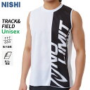 ニシスポーツ NISHI ジャカード スリーブレステックシャツ 2811A409-0107 ユニセックス ランニング 陸上 ウエア 24SS