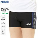 ニシスポーツ NISHI T&Fプラクティスショートタイツ Pブラック×Pネイビー 2811A579-003 ユニセックス ランニング 陸上 ウエア 25SS