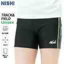 ニシスポーツ NISHI T&Fプラクティスクオータータイツ Pブラック×Pライトグリーン 2811A580-002 ユニセックス ランニング 陸上 ウエア 2...