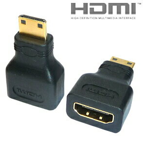 ★ネコポス送料無料★　HDMIケーブル 変換アダプタ HDMI（メス）/ミニHDMI(オス)