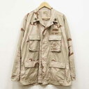 【中古】美品◆実物 米軍 3Cカラー デザートカモ BDU ジャケット 階級章ワッペン付き リップストップ生地 2007年製♪迷彩 ARMY ミリタリー米軍 アメリカン アーミー 軍物 NYCO コンバット