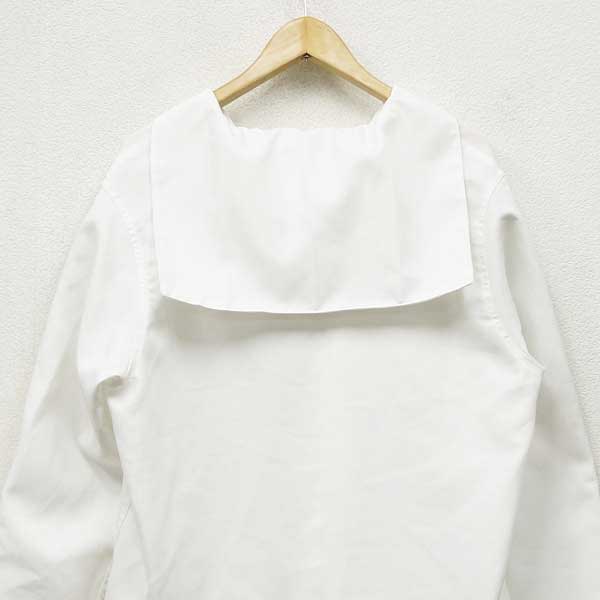 【中古】美品◆実物 米海軍 U.S.NAVY DSCP製 マリン セーラーシャツジャケット ワッペン付き ホワイト♪ミリタリー アーミー アメリカ 軍物 放出品