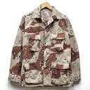 【中古】美品◆実物 米軍 6Cデザート チョコチップカモ BDU ジャケット 1980年代 ARMY ミリタリー アーミー 軍物 NYCO コンバット USA カモフラージュ USED 古着 VINTAGE 80s