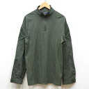 【中古】新品同様◆米軍 5.11 TACTICAL ジップタイプ コンバットシャツ タクティカル オリーブ ポリス 警察 軍物 特殊部隊 ミリタリー 長袖 ハーフ アメリカ インナー アーミー バトルシャツ 戦闘服 BDU USED 古着
