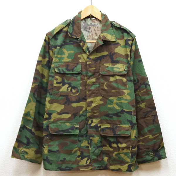 【中古】美品◆実物 シンガポール軍 リーフパターン フィールドジャケット 2000年代 カモフラージュ 迷彩 ミリタリー ユーロ ジャングルファーティーグ USED 古着