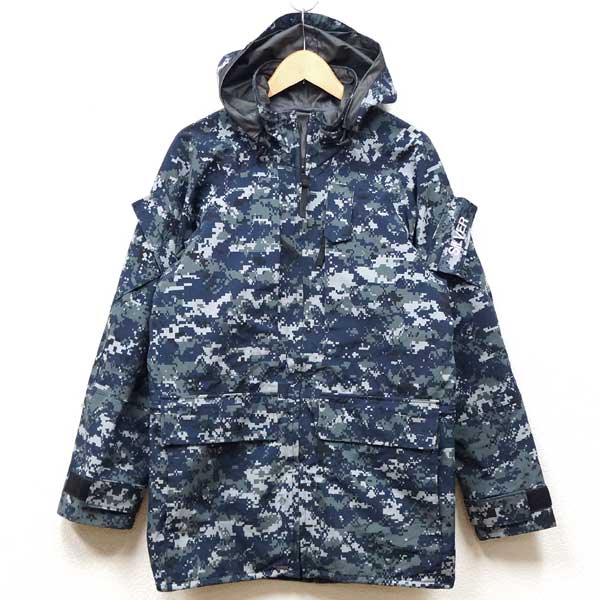 【中古】新品同様◆実物 米海軍 ECWCS GEN2 ゴアテックスパーカー NWU デジタル迷彩 GORE-TEX♪ミリタリージャケット カモ 軍物 装備品 スキー スノボ US アウトドア アメリカ軍