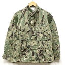 【中古】美品◆実物 米海軍 AOR2 NWU TYPE III デジタルカモジャケット ワッペン付き♪US NAVY アメリカ軍 US 戦闘服 迷彩 ミリタリー カモフラ 軍用 軍物