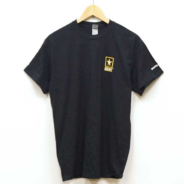 【中古】良好品◆GILDAN製 ミリタリー Tシャツ ブラック ミリタリー 半袖 アメリカ アーミー USED 古着