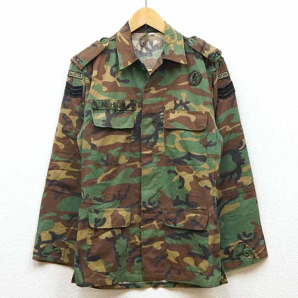 【中古】良好品◆実物 シンガポール軍 リーフパターン フィールドジャケット 2002年製 カモフラージュ 迷彩 ミリタリー ユーロ ジャングルファーティーグ USED 古着