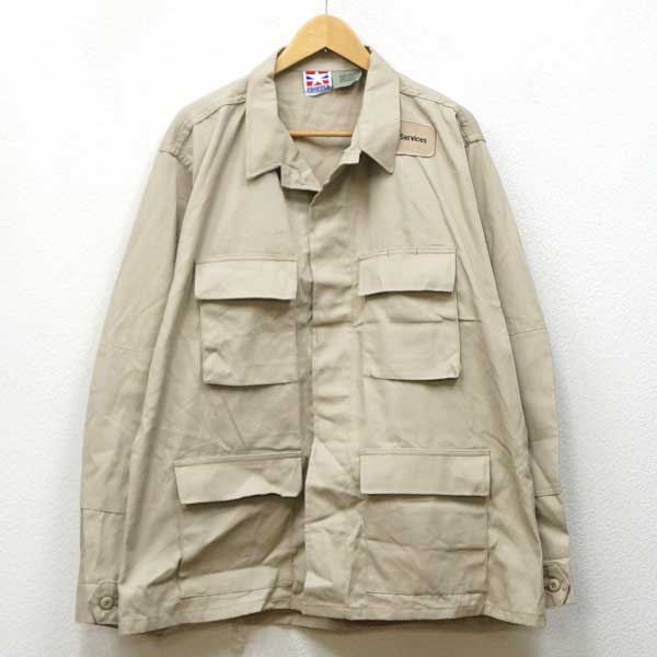 【中古】良好品◆PROPPER ジャケット カーキ プロパー ARMY ミリタリー リップストップ 大きいサイズ アメリカ アーミー コンバット 古着 USED