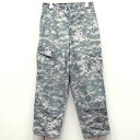 【中古】◆実物 米軍 ACUデジタルカモ リップストップ生地 コンバットパンツ♪ミリタリー カーゴ BDU 迷彩 US ARMY コンバット アメリカ 軍パン