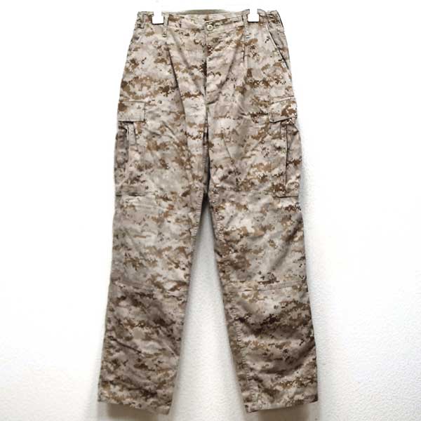 【中古】良好品◆実物 米海軍 USMC MARPAT（マーパット） デジタルカモ ピクセル デザート カーゴパンツ♪ミリタリー US ARMY アメリカ コンバット 迷彩 軍パン