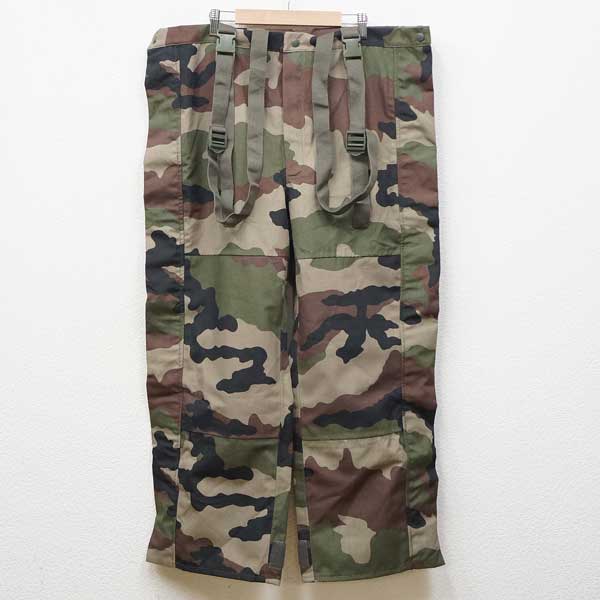 Rakuten - 【中古】美品◆実物 フランス軍 CCEカモ ウォータープルーフ オーバーパンツ サスペンダー付き 防水 1990年代 ミリタリー ヴィンテージ レインウェア 迷彩 レインジャー USED 古着 VINTAGE 90s