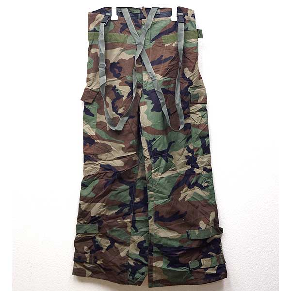 【中古】美品◆実物 米軍 ケミカル オーバーパンツ ウッドランドカモ 迷彩 防護服 アテックス ミリタリー TRNG ONLY アウトドア アメリカ