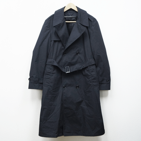 【中古】美品◆実物 米軍 U.S.NAVY トレンチコート ライナー付き ブラック ミリタリー アーミー ARMY USED 古着 放出品 レインコート