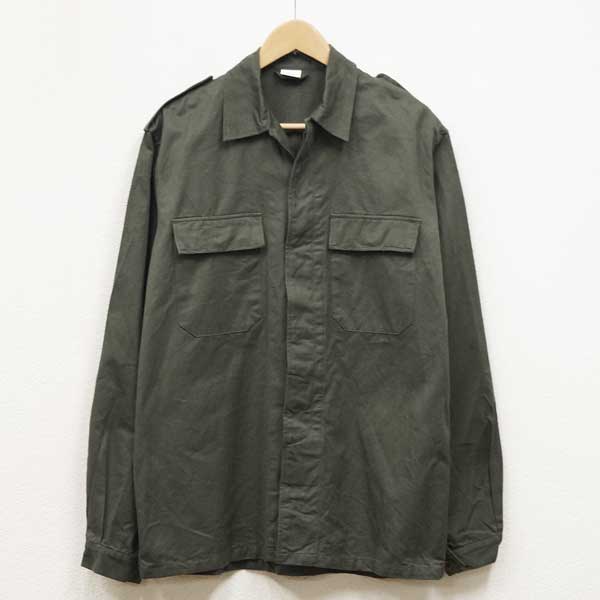 【中古】新品同様◆実物 ベルギー軍 ファティーグシャツ オリーブ ミリタリー アウトドア アーミー ユーロ 軍用 USED 古着 VINTAGE