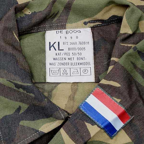 【中古】美品◆実物 オランダ軍 フィールドシャツ DPMカモ 国旗章付き 迷彩 ミリタリー アーミー ユーロサープラス 長袖 USED 古着 VINTAGE 90s