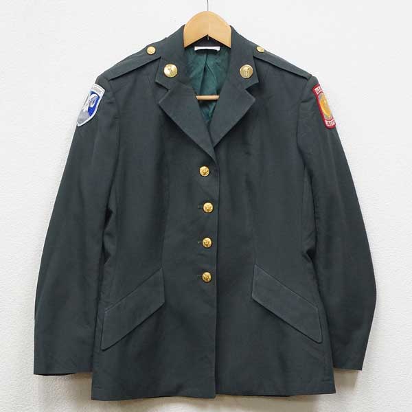 【レディース特価】【中古】美品◆米陸軍 US.ARMY レディース ドレスジャケット ワッペン付き 1990年代 モスグリーン♪ミリタリー 制服 ヴィンテージ アメリカ ウーマン 女性 軍服 軍物