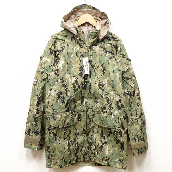 【中古】新品同様◆実物 米海軍 NWU TypeIII AOR2 ゴアテックスパーカー デジタルカモ GORE-TEX♪ミリタリージャケット マウンテンパーカー アウトドア アメリカ