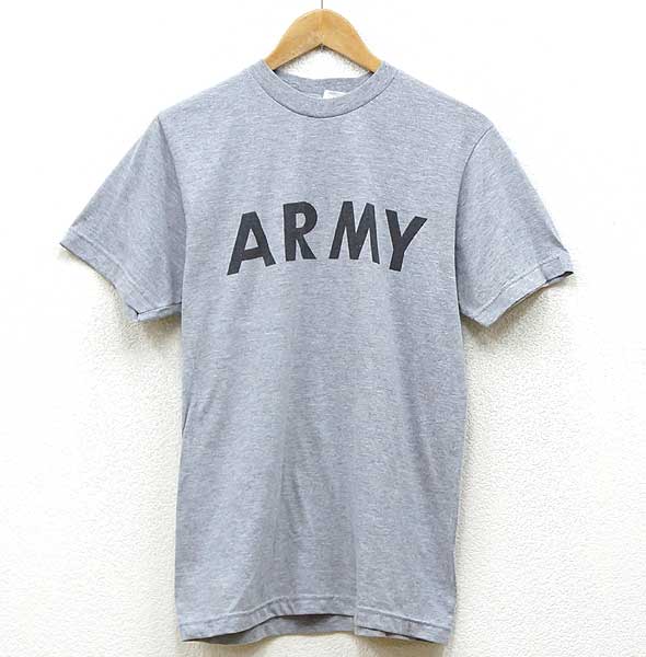 【中古】◆実物 アメリカ陸軍 US.ARMY Tシャツ リフレクター反射プリント トレーニングウェア♪両面プリント 米軍 半袖 ミリタリー ロング アーミー