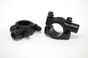 ミラーステー ミラークランプ 左右 2個 セット 22φ 8mm 黒 ミラー ホルダー付 ATV バギー モンキー PCX