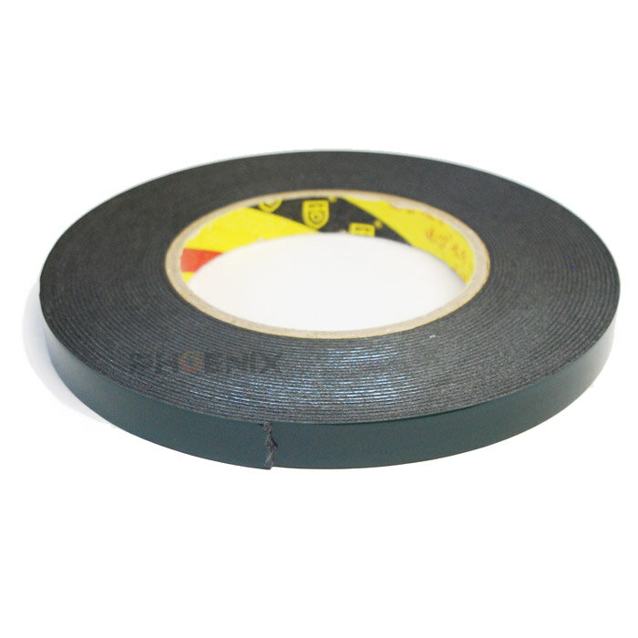 両面テープ 幅12mm×長さ10m×厚み1mm ブラック 超強力 クッションタイプ 接着 車 屋外 DIYのサムネイル