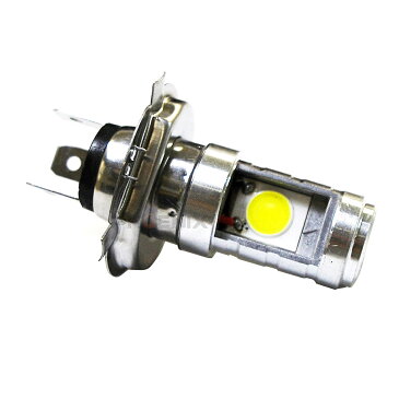 ヘッドライト LED 12W ホワイト 6500K バルブ H4 Hi / Lo 12V~80V 直流 交流 兼用 バイク 汎用