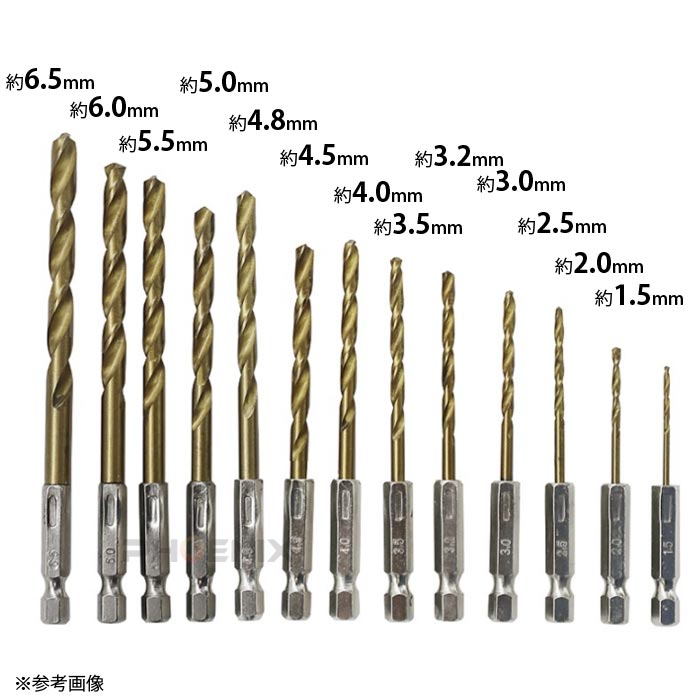 ϻ�Ѽ� �ɥ��ӥå� 13�� 1.5mm - 6.5mm �ꤢ�� �ɥ�� HSS ����ѥ��ȥɥ饤�С� �ɥ��ɥ饤�С� Ŵ���� ����