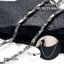 ネックレス ツイスト ローリング チェーン シルバー 45-65cm 金属アレルギー 対応 サージカルステンレス メンズ レディース カジュアル シンプル 細い