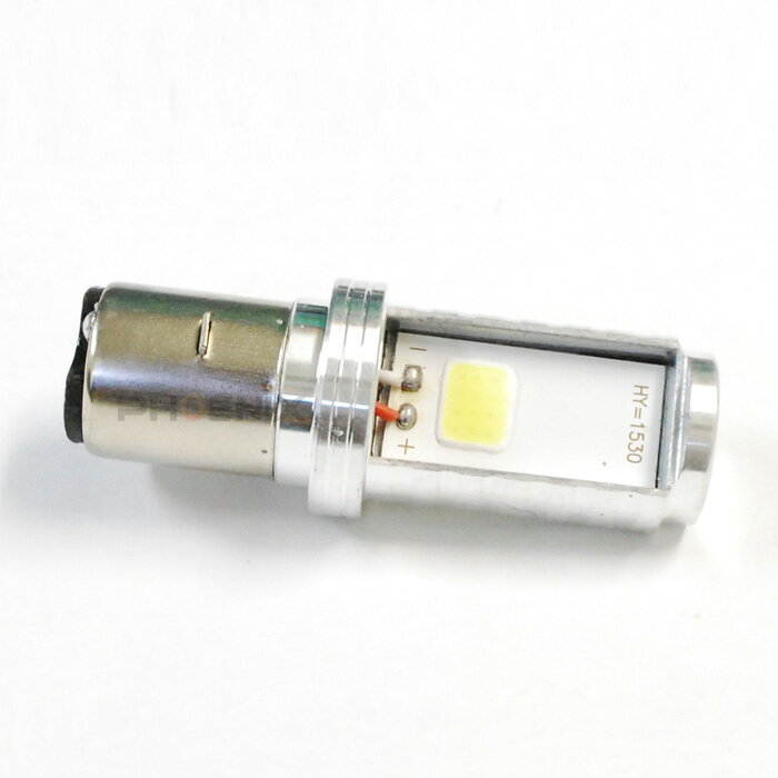 No-97311 ■商品の状態：新品 ■商品内容：LEDバルブx1 ※直流専用となります。 ■本体カラー：シルバー（銀） ■サイズ：画像をご確認ください。 ■適合：BA20D／DC12Vのバイクのヘッドライト及びフォグランプ等 ■LED仕様：ホワイト6500-7000k／DC12V／Hi12W＋Low12W ※車種・取り付け方法によってHiとLoが逆になる場合がございますので、その場合は配線を入れ替えてご使用ください。 ●オールインワンタイプで、簡単装着！ ※商品の金具刻印は、メーカーが他の商品と部品を兼用する為、違う刻印がされている場合がございます。 ※DC24V使用不可/交流車両につきましては、不安定な為「直流化」をお勧めいたします。 ※車種によっては、「ライトカバーに接触する車両」もございますので、LEDヘッドサイズをご確認ください。 【その他・取り付けについて】 ※本商品は、汎用品につき「適合サポート・適合保証」がございません。 ※車両名の記載が有る場合でもご購入前に現車にて装着部の各寸法、形状等のご確認お願いいたします。 ※使用方法や取付方法のサポートは行っておりません。お客さまにてお調べをお願いいたします。 ※弊社では事故防止のため有資格者在籍のショップにて作業を行うことを強くお勧めしております。 ※商品取付時・取付後、ご使用の際の直接・間接の損害については、弊社ではその責任を一切負いかねます。 ※ディスプレイ画面等の環境上、写真と実際の商品の色とは多少異なる場合がございます。 ※生産ロットによりロゴ・デザイン・細部の形状等仕様変更になる場合がございます。 ※輸入品のため、輸送や保管の際に発生した多少の傷や汚れがある場合がございます。 ※ご不明な点がございましたらご購入前にご質問お願い致します。