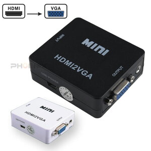 HDMI VGA Ѵץ hdmi Ѵ 2VGA 2顼 ߥ D-Sub 15ԥ ֥ Ÿ С  Ѵ Q01