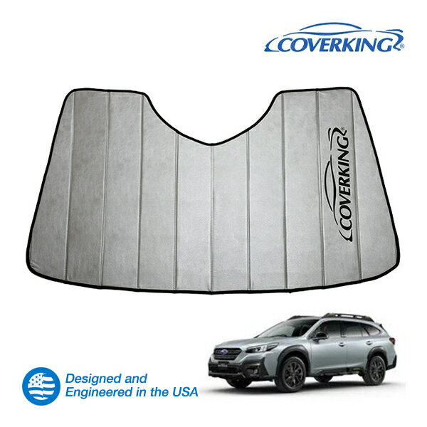 【CoverKing 正規品】 専用設計 サンシェード 吸盤不要 折りたたみ式 グレー 収納袋付き 21y-(令和3年12月～現行) スバル レガシィアウトバック BT系 カバーキング　
