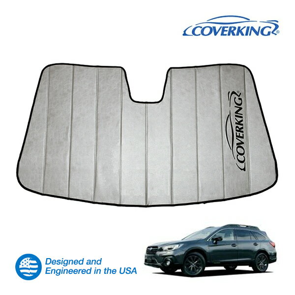 【CoverKing 正規品】 専用設計 サンシェード 吸盤不要 折りたたみ式 グレー 収納袋付き 14-21y(平成26年10月～令和3年3月) スバル レガシィアウトバック BS系 カバーキング　