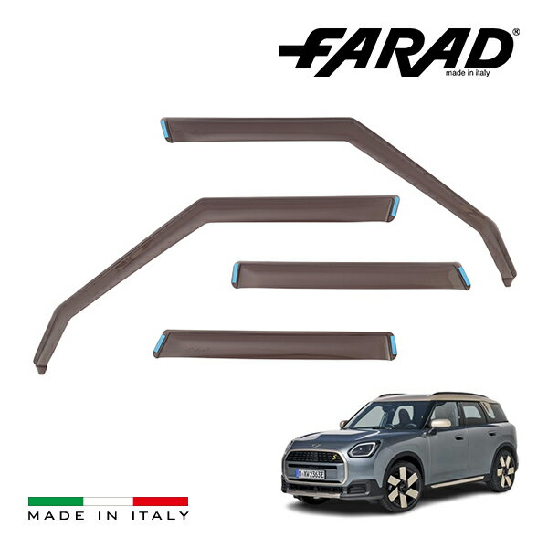 【FARAD 正規品】 BMW ミニ カントリーマン U25 ドアバイザー サイドバイザー ウインドウバイザー スモーク フロント リア 左右 4点セット