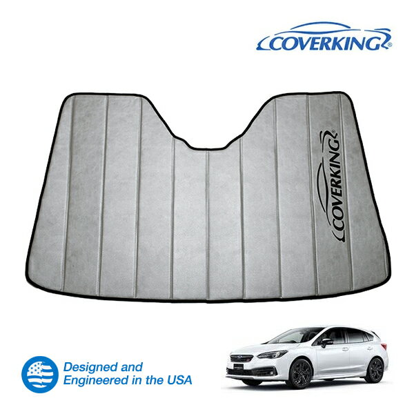 【CoverKing 正規品】 専用設計 サンシェード 吸盤不要 折りたたみ式 グレー 収納袋付き 16-23y(平成28年10月～令和5年4月) スバル インプレッサスポーツ GT系 カバーキング　