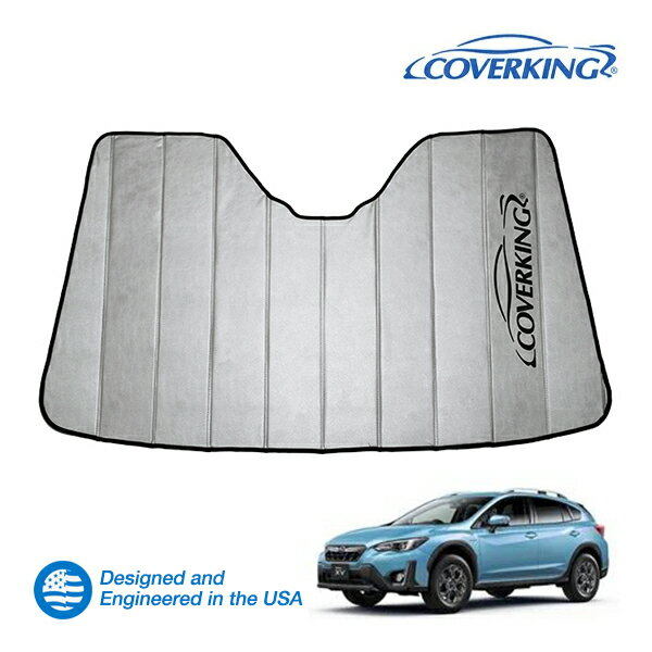 【CoverKing 正規品】 専用設計 サンシェード 吸盤不要 折りたたみ式 グレー 収納袋付き 17-23y(平成29年5月～令和5年4月) スバル XV GT系 カバーキング　
