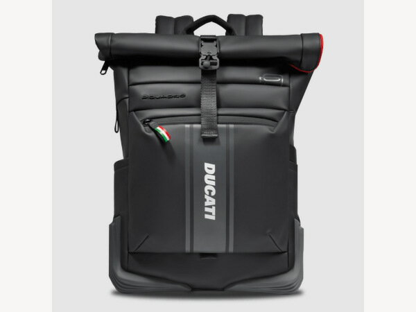 ドゥカティ 純正 バックパック D-Piquadro Roll ブラック サイズ 44x30x12 cm デイ...