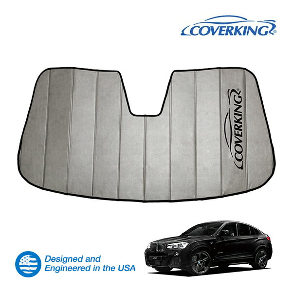 【CoverKing 正規品】 専用設計 サンシェード 吸盤不要 折りたたみ式 グレー 収納袋付き 14-18y(平成26年8月～平成30年9月) BMW X4 F26 カバーキング　