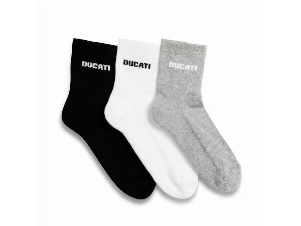 ドゥカティ 純正 靴下3足セット ソックス Ducati Fitness Unisex 39-42サイズ プレゼント 正規品 987710652