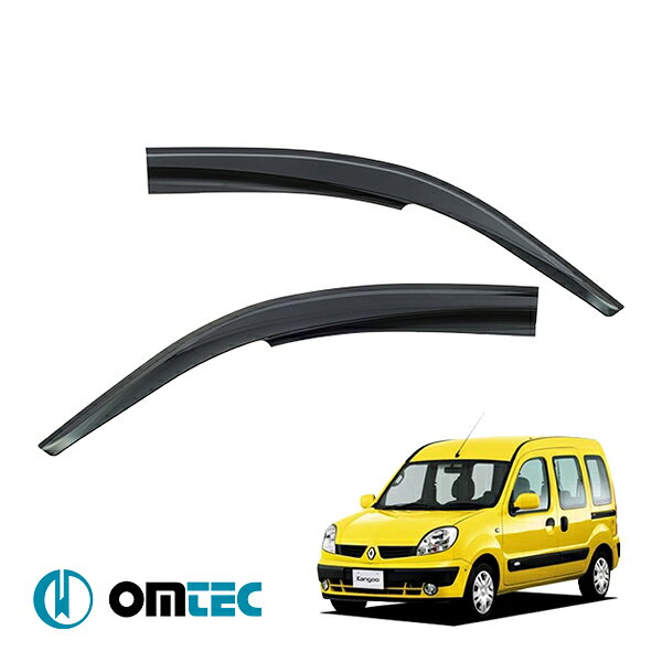 【OMTEC 正規品】 ルノー カングー KC型 ドアバイザー ウィンドウディフレクター サイドバイザー フロント 左右2枚セット