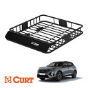 【CURT 正規品】ルーフラック ルーフバスケット ルーフキャリア 18115 パウダーコート仕上げ マットブラック 内寸サイズ 105cm×94cm×14cm...