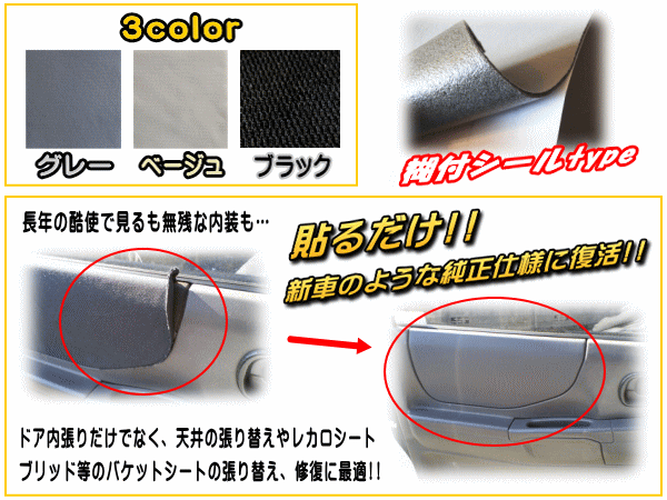 純正トリム張替えシート (大) ベージュ 【宅急便 送料無料】 幅135cm×1m〜 内装 張替用メッシュ生地 糊付き 長さ100cm 延長可能 肌色 ウレタン スポンジ付スポーツニット 1m用 曲面対応 カッティング可 クッション 修理 補修 レストア リペア 天井張替 天張り 張り替え