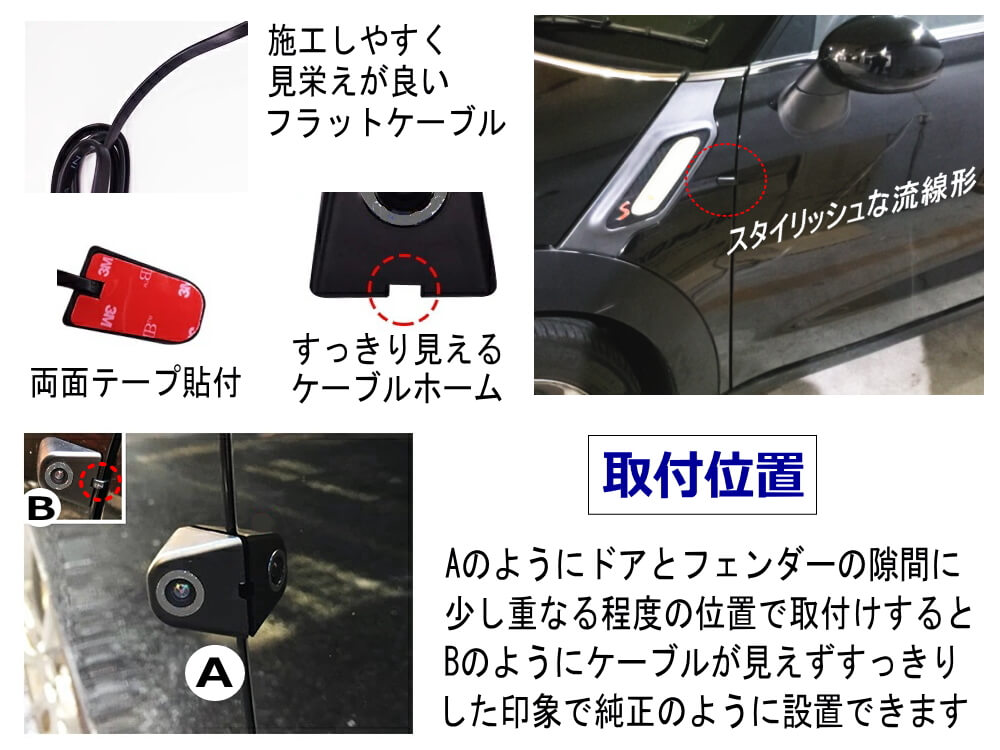 車検対応の19 5mm 小型 後付 広角 サイドカメラ On Off コントローラー付き 汎用 黒 白 シルバー メッキ 4色 死角 事故防止 電子 サイドカメラ 超小型 後付け 12v対応 フロントカメラ兼用 Ip67 車検対応 視野角172 防水 左右兼用 防塵 車載カメラ Isora製 オンオフ 車検対応の19 5mm 小型 後付 広角 サイドカメラ On Off コントローラー付き 汎用 黒 白 シルバー メッキ 4色 死角 事故防止 電子 サイドカメラ 超小型 後付け 12v対応 フロントカメラ兼用 Ip67 車検対応 視野角172 防水 左右兼用 防塵 車載カメラ Isora製 オンオフ